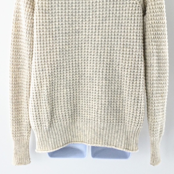 Wilfred Aritzia Cardigan Sweater Oatmeal Wool Alpaca Blend Zip Front Sz XXS - Picture 9 of 12